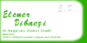 elemer dibaczi business card